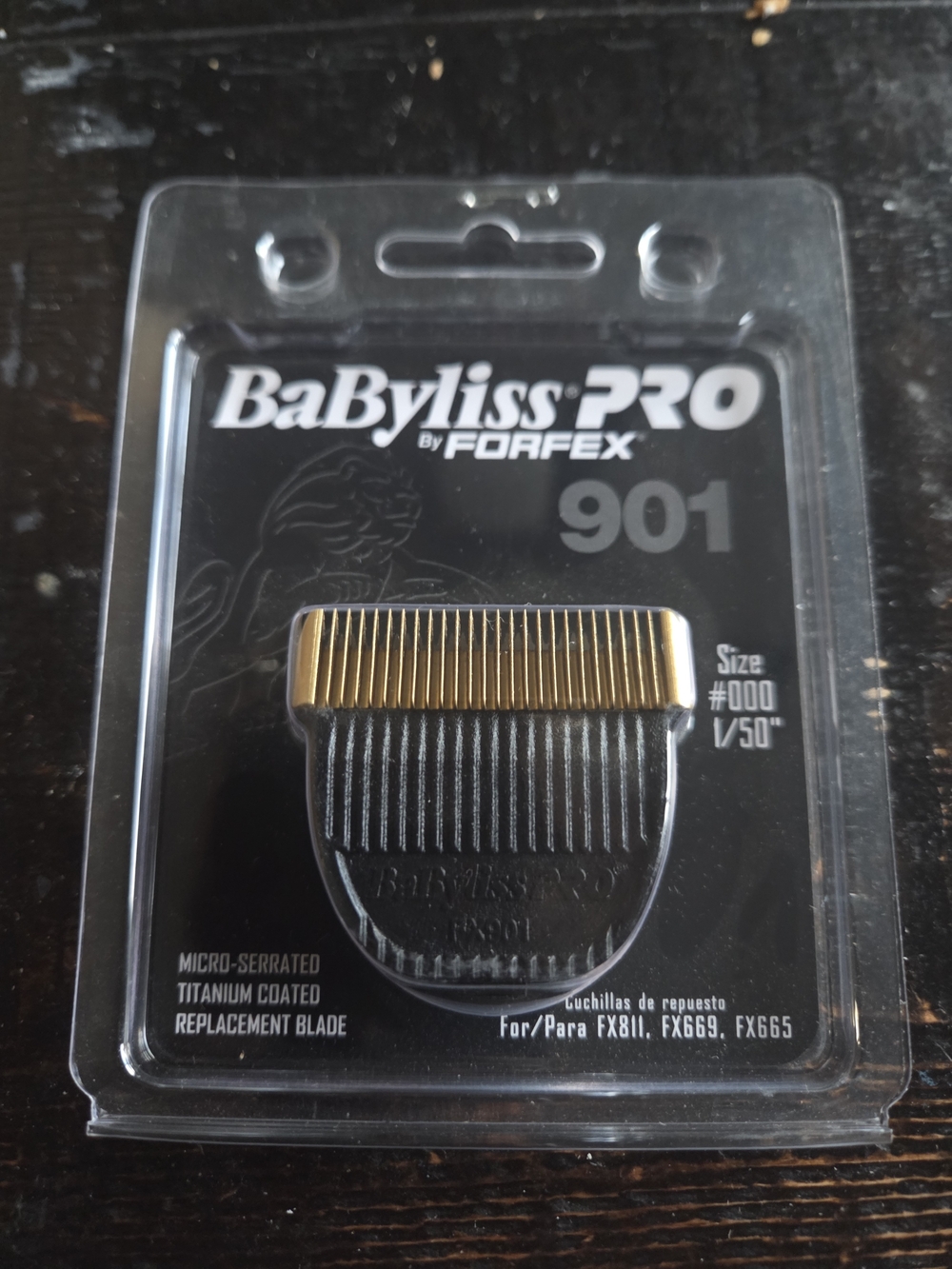 BaByliss 901 Replacement Clipper Blade - Black & Gold